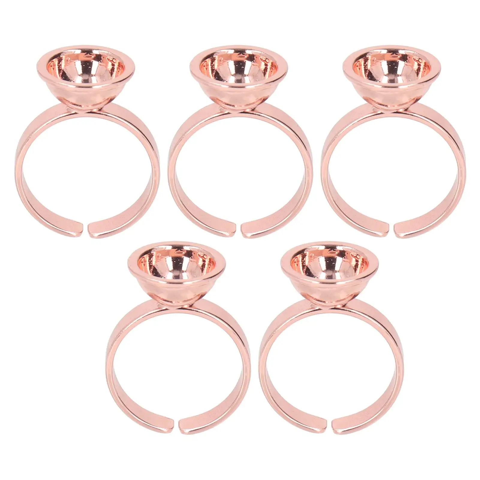 

5pcs Stainless Steel Microblading Tattoo Cup for eyelash Artist - Pigment Holder for Tattoo Accessories (Rose Red)