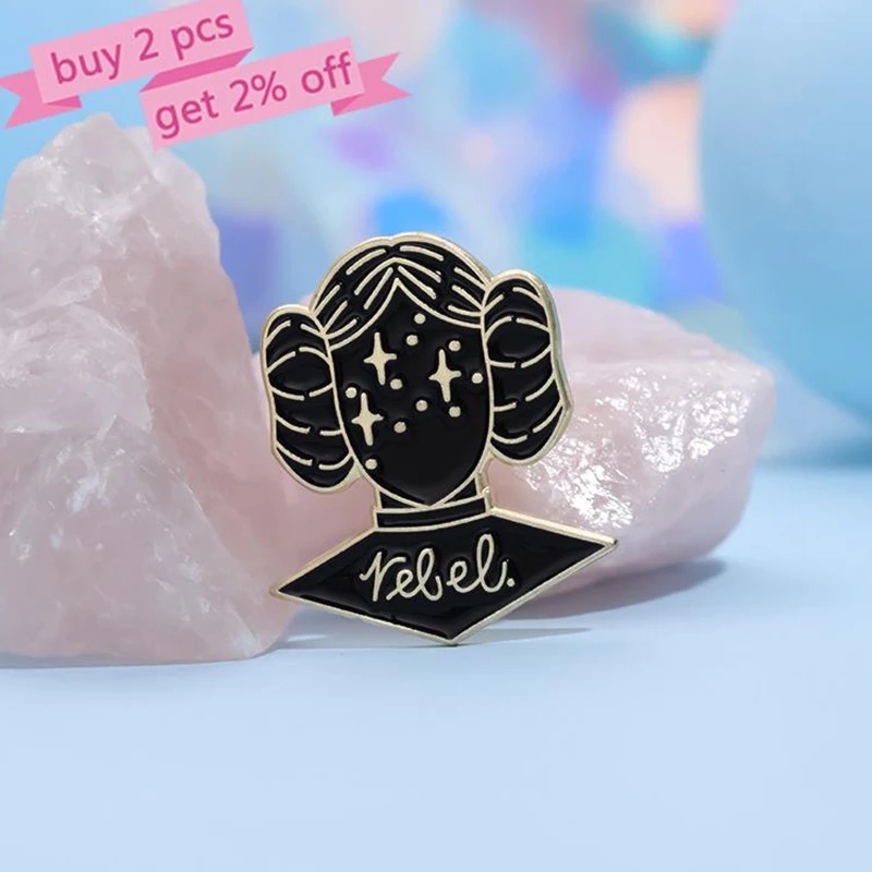 Alfileres esmaltados de personajes de película, broches personalizados de chica feminista, insignias de solapa, regalo de joyería para Fans y amigos