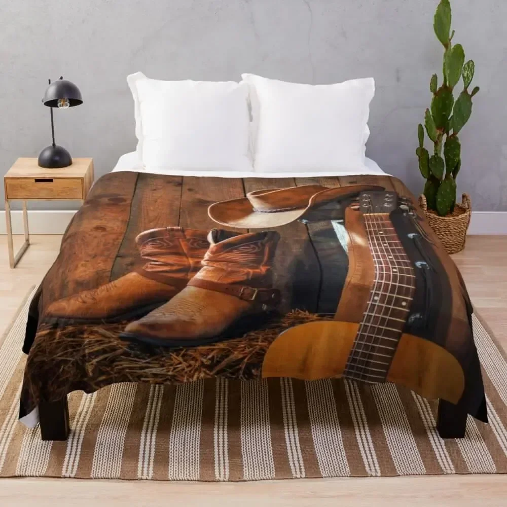 

Cowboy Siesta. Throw Blanket Giant Sofa Hairy Thermals For Travel warm for winter Blankets