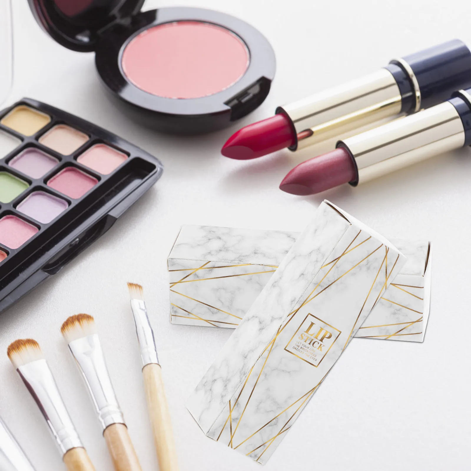 

60Pcs Lipstick Wrapping Boxes Paper Gift Packaging Lip Gloss Tube Holder Empty Lipstick Box for Travel Decor Gift Case