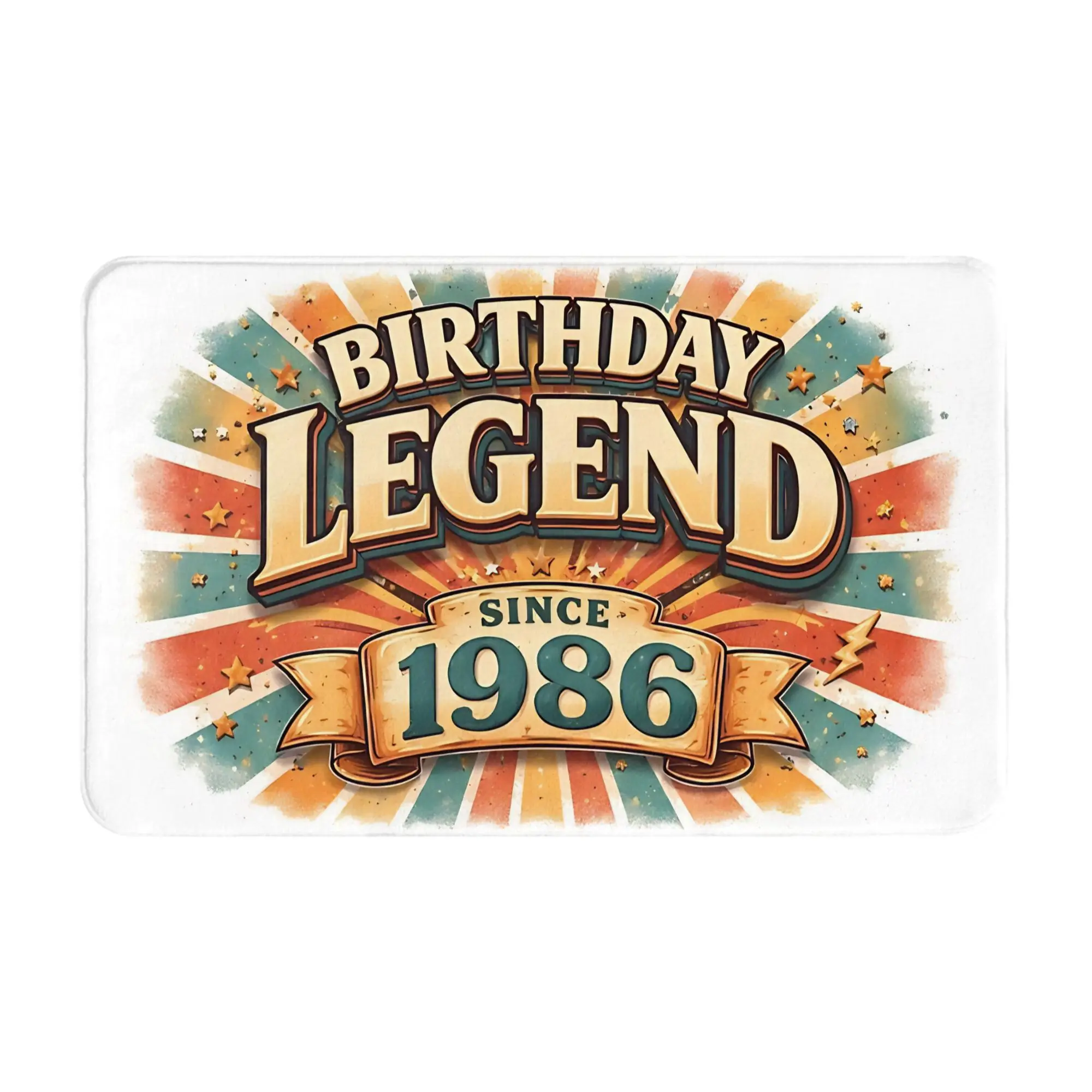 Birthday Legend Since 1986 Retro Vintage Design  Decorations Bedroom Mat 40th Doormat Kitchen Carpet Outdoor Rug Home Decor