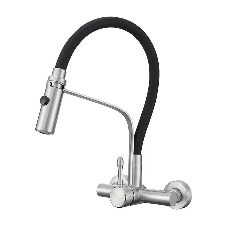 Bathroom Accessories, Kitchen Stainless Steel Telescopic Rotatable Hot and Cold Washing Basin Faucet