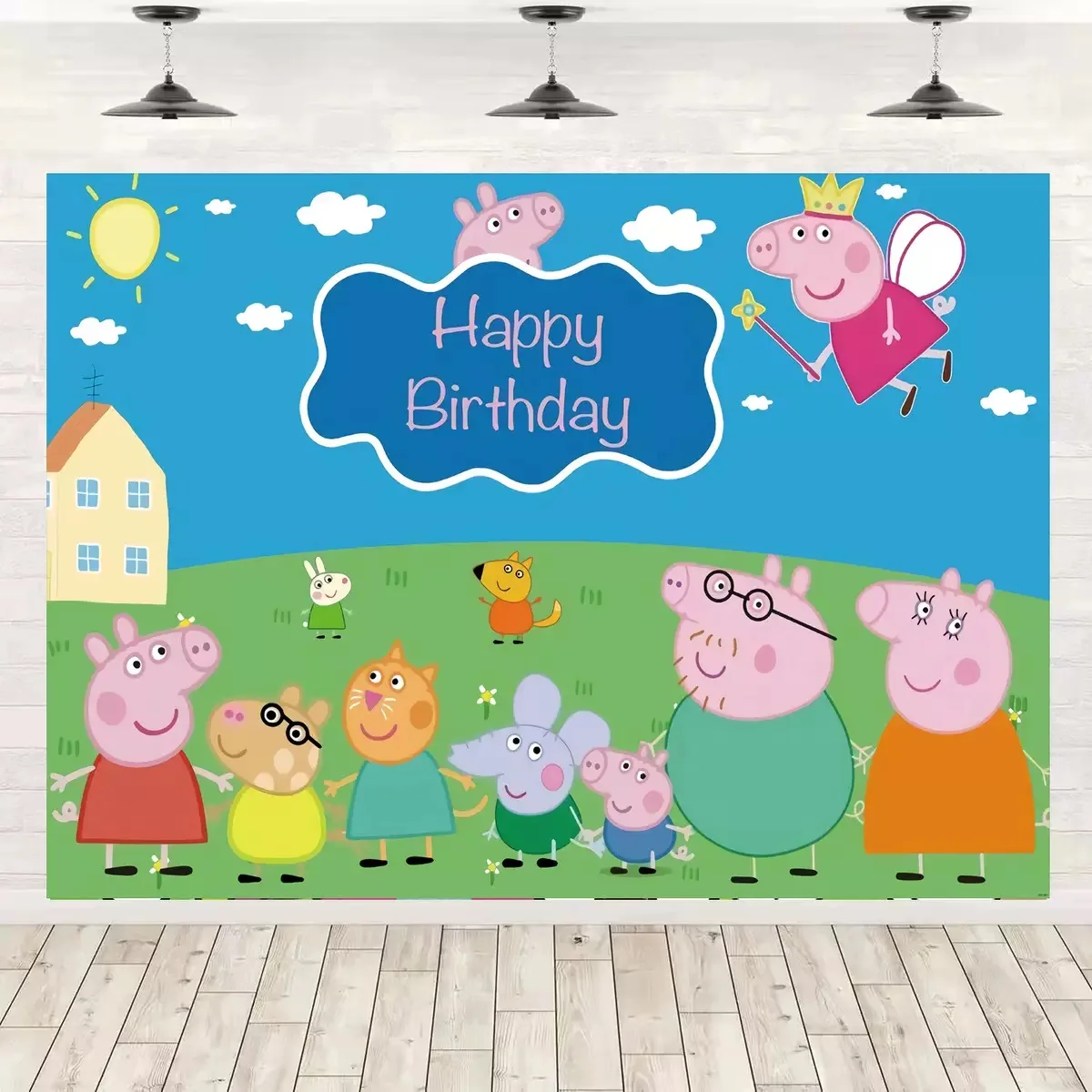 Rosa Schwein Geburtstagsparty Dekoration Einweg-Tischgeschirr Tischdecke Teller Becher Servietten Taschen Baby-Shower Schweinefamilie Partyzubehör