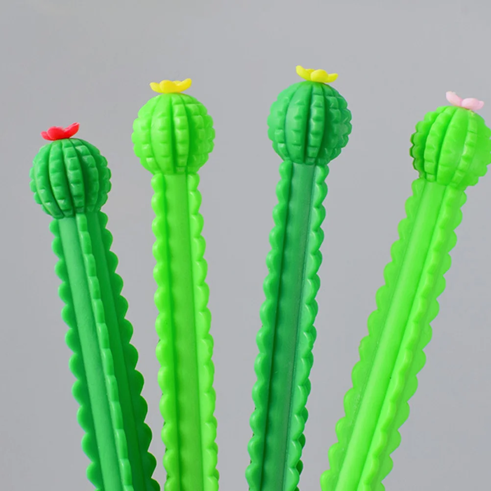 

10 Pcs Prickly Pear Pen Plastic Note Pens Universal Gel Ink Signing Students Stationery Adorable Writing Colorful