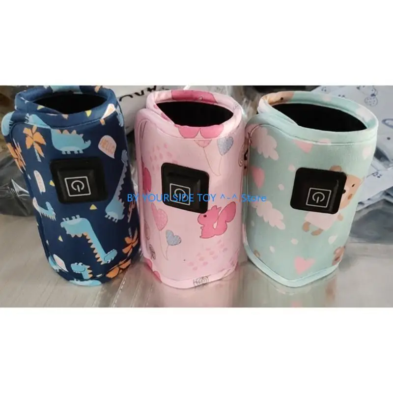 Infant Feeding Bottle Heated Cover Breast Milk Heater Outdoor Travel Warm Bag U6XE