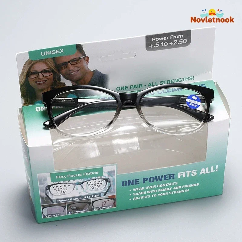 

1/3Pcs Multifocal Reading Glasses Auto Adjusting Clear Lens Presbyopic Glasses for Men Women +5 to +250 High Quality Readers