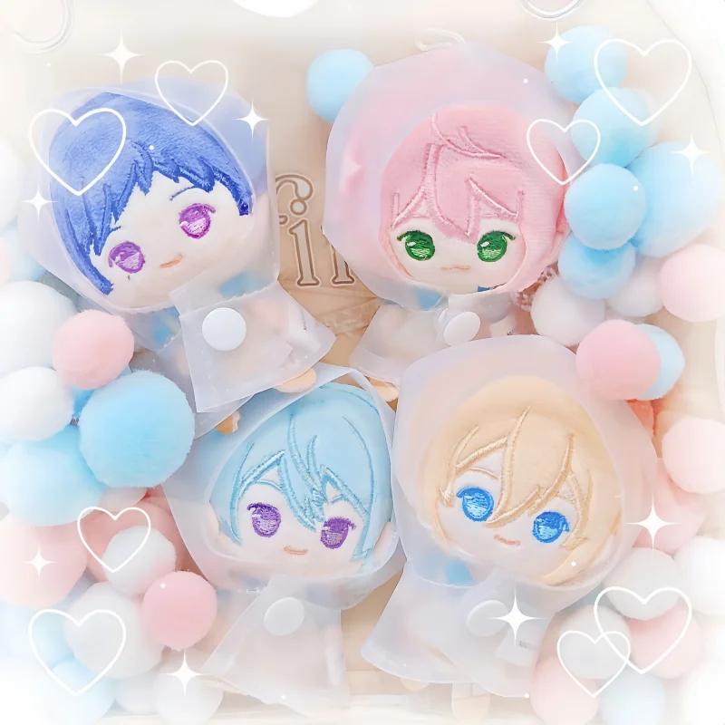Hot Ensemble Stars!! 2 Raincoat Style Soft Plush Finger Puppet Keychain Bag Pendant Cute Plush Doll Game Collectible Doll Toys