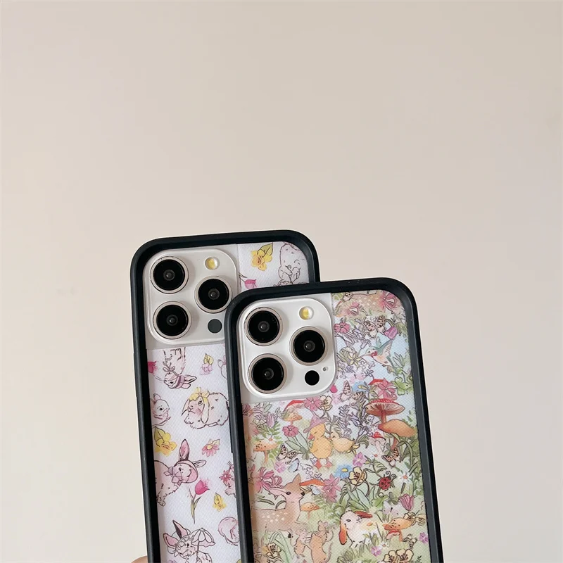 Wildflower 3D Girls bow high heels Phone Case for iPhone 15 14 13 Pro Max 13pro 14pro 15pro WF Rabbit Cute Cartoon Cover Funda