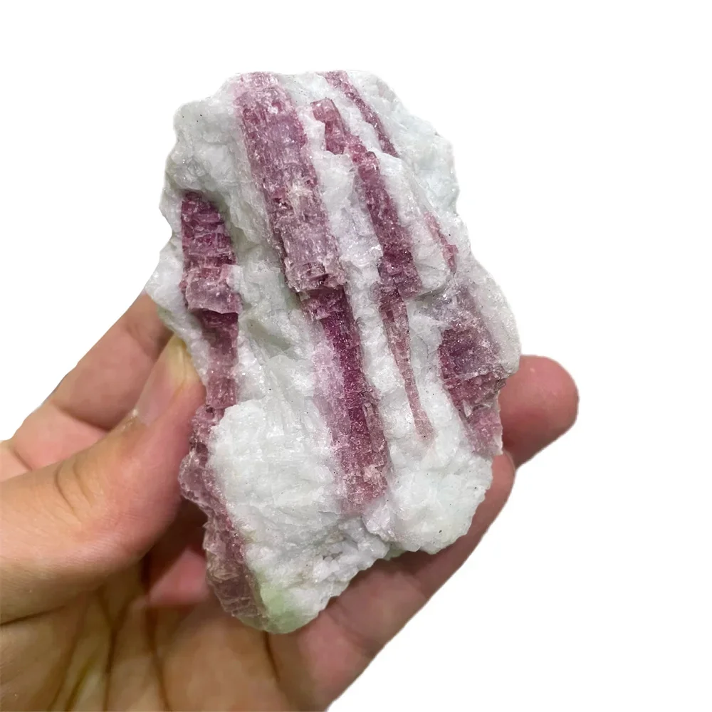 

100% Natural Pink Tourmaline Crystal Mineral Rough Irregular Stone Specimen Rock Rare Original Reiki Chakra Home Room Decor