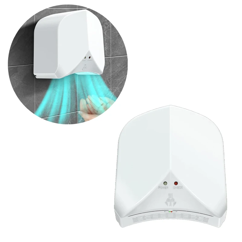 Hand Dryers Automatic Sensing 5-15S Fast Drying Strong Airflow Warm Air Hand Dryer for Bathroom Mall Hotel EU/US Plug