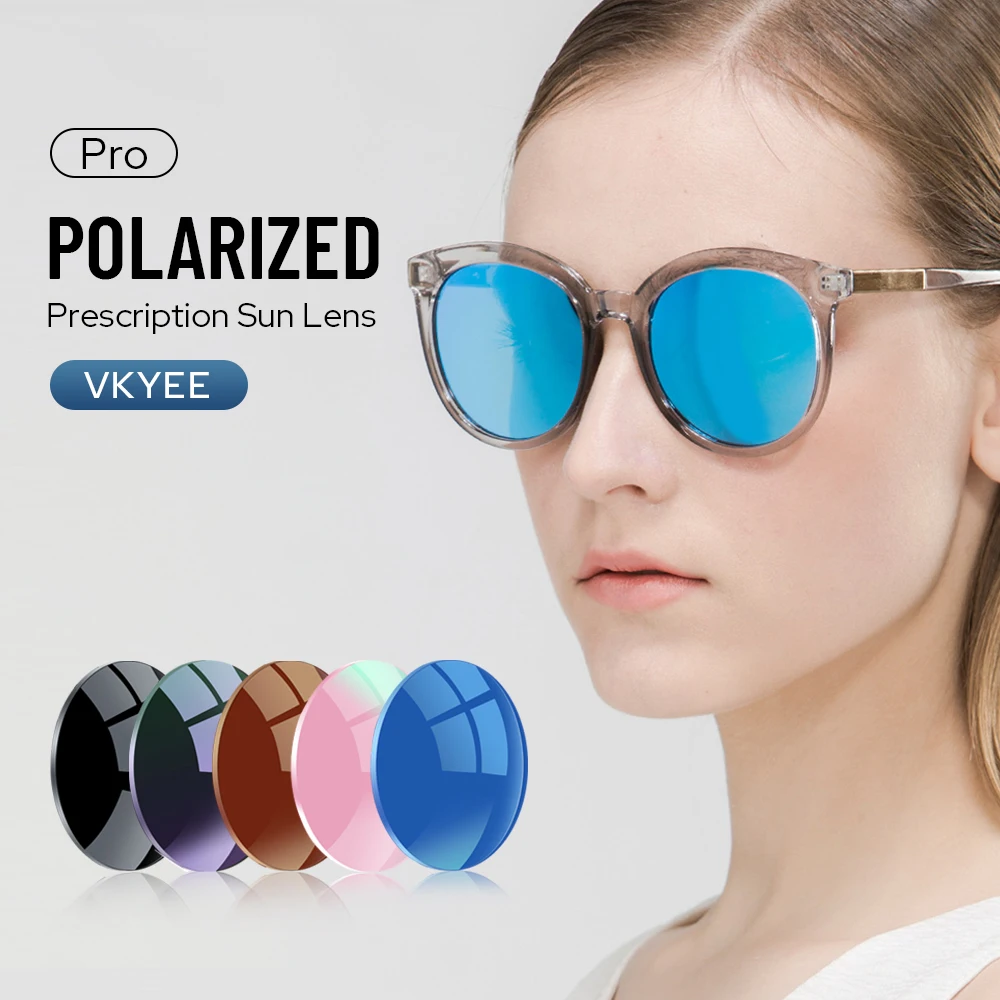 VICKI Polarised Grey, Brown, Pink, Purple and Blue Series 1.56 1.61 1.67 1.74 Myopia, Farsightedness, Customised Eyeglass Lenses