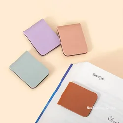 Fashionable Leather Magnetic Bookmark Clip Cross-Border Same Style Book Page Marker Wallet Account Statement Clip Magnetic Money