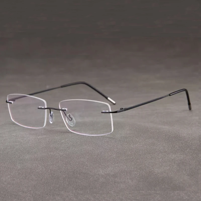 Randlose Lesebrille Männer Vergrößerung Brillen Presbyopie Brille Dioptrien Diamant Schneiden +1,0 Bis +3,5 Blau Licht Blockieren Glas – Detail 6