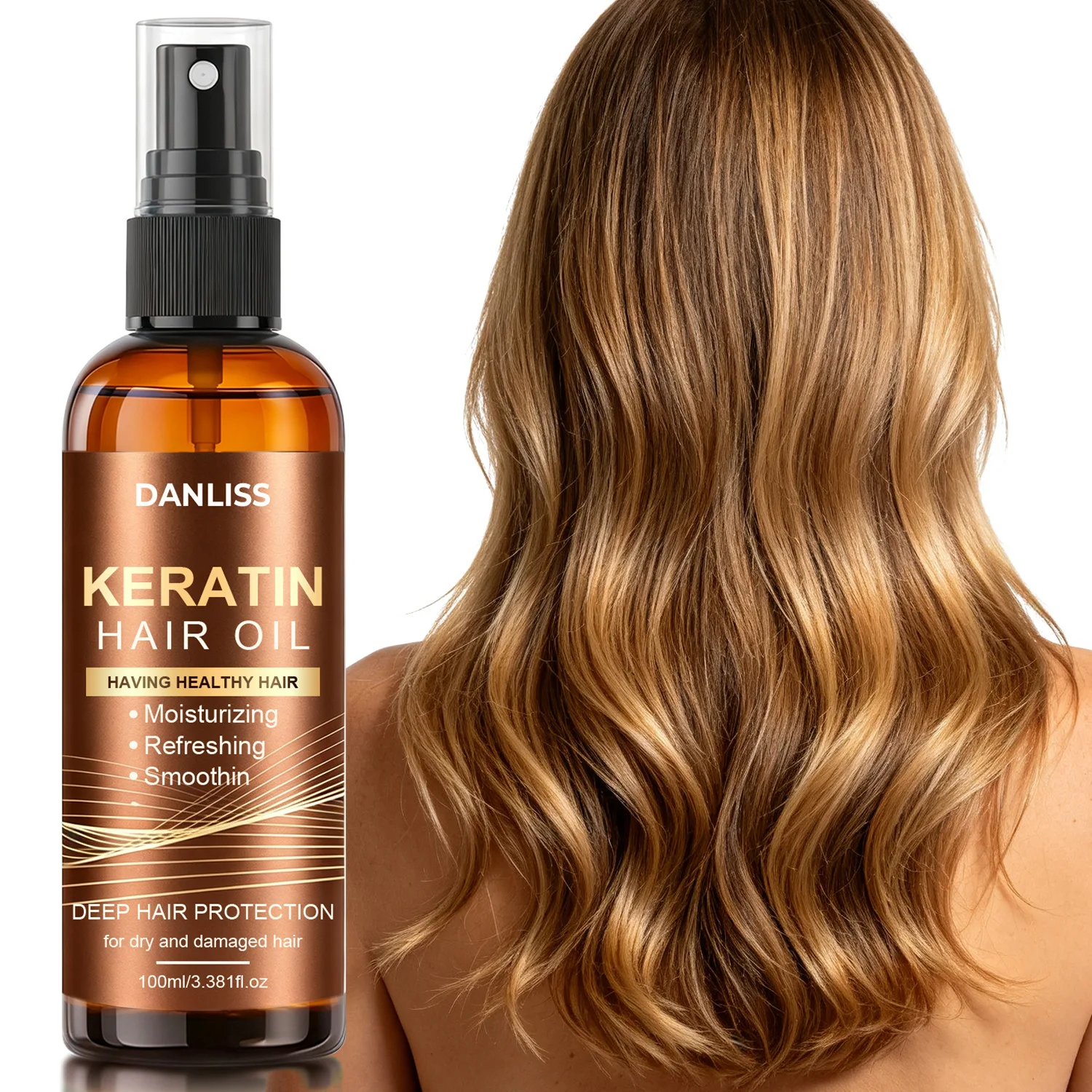 Heat Protectant Spray - Spray de aceite capilar sin enjuague