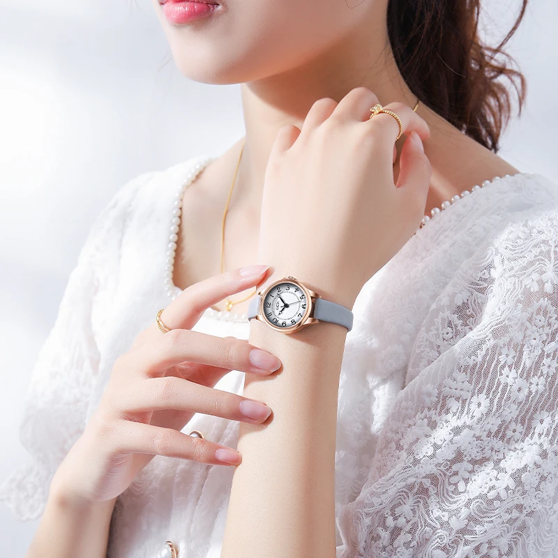 Korean retro style quartz watch student model simple small temperament watch women's belt watch