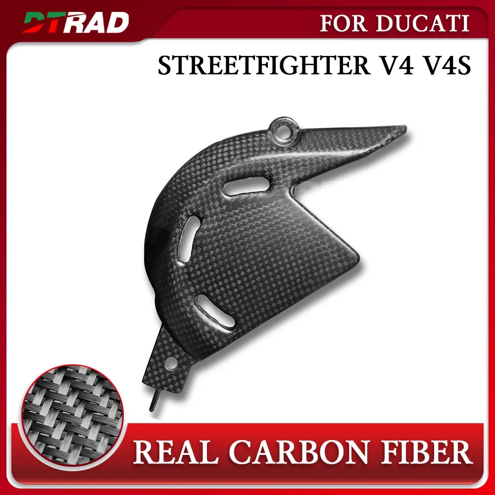

For DUCATI Streetfighter V4 S V4S 2020 - 2024 Carbon Fiber Drive Sprocket Cover Chain Guards Protector Fairing Kit Accessories
