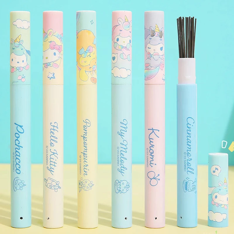 Sanrio 0.5mm Melody Pochacco Kuromi Cinnamoroll Pom Pom Purin Mechanical Pencil Special Leads Painting Mechanical Pencil Refills