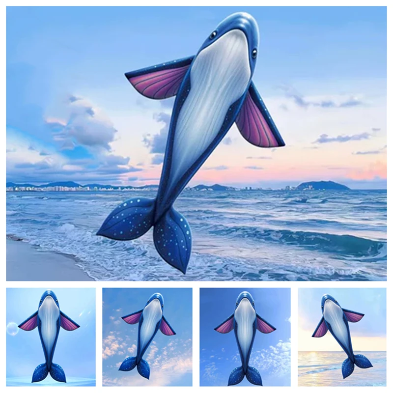 free shipping whale kite flying for kids Outdoor play steering kite toys for boy flying papalotes for children Adult kite fun