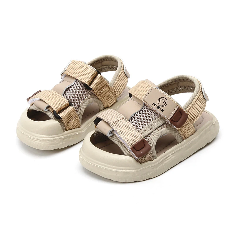 DIMI 2023 Summer Baby Shoes Breathable Mesh Infant Sandals Baotou Cutout Soft Comfortable Flat Child Toddler Sandals