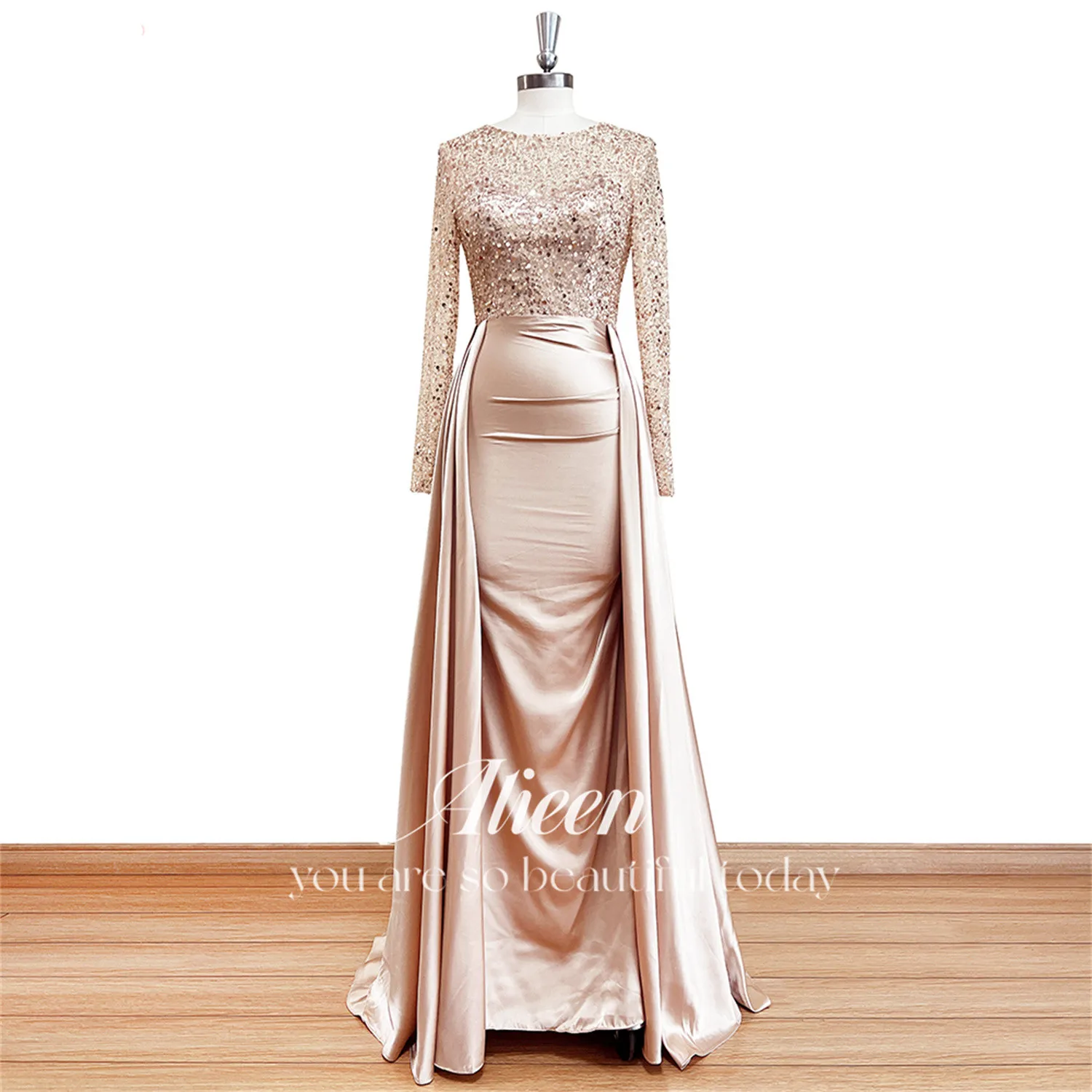 

Aileen Satin Prom Dress for Black Girls Elegant Evening Dresses for Women Luxury Evening Dress 2023 Bead Embroidery Robe Party