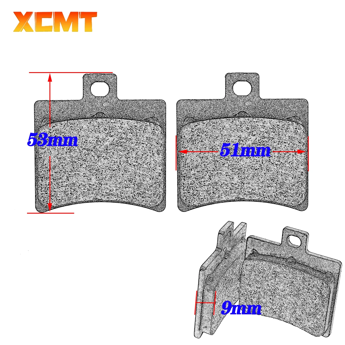 XCMT Motorcycle Parts Rear Disc Brake Pads For Keeway RKV TX 125 150 200 Benelli VLM VLX VLC  STELS FLAME 200 Leopard Tomcat200