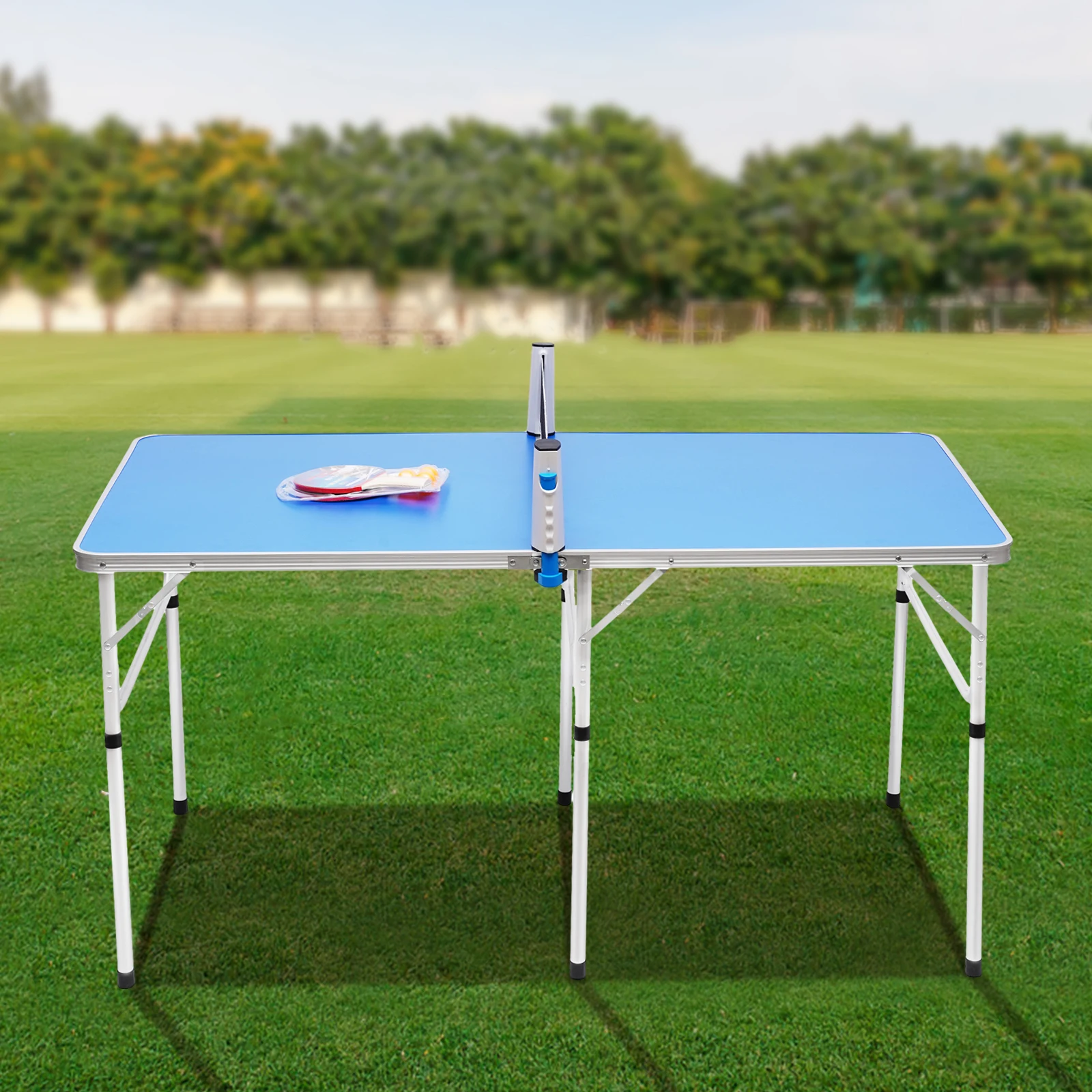 Table Tennis Table Ping Pong Table Foldable W/ 2 Paddles &3 Balls Outdoor Indoor Table Tennis Set 152x76x76cm