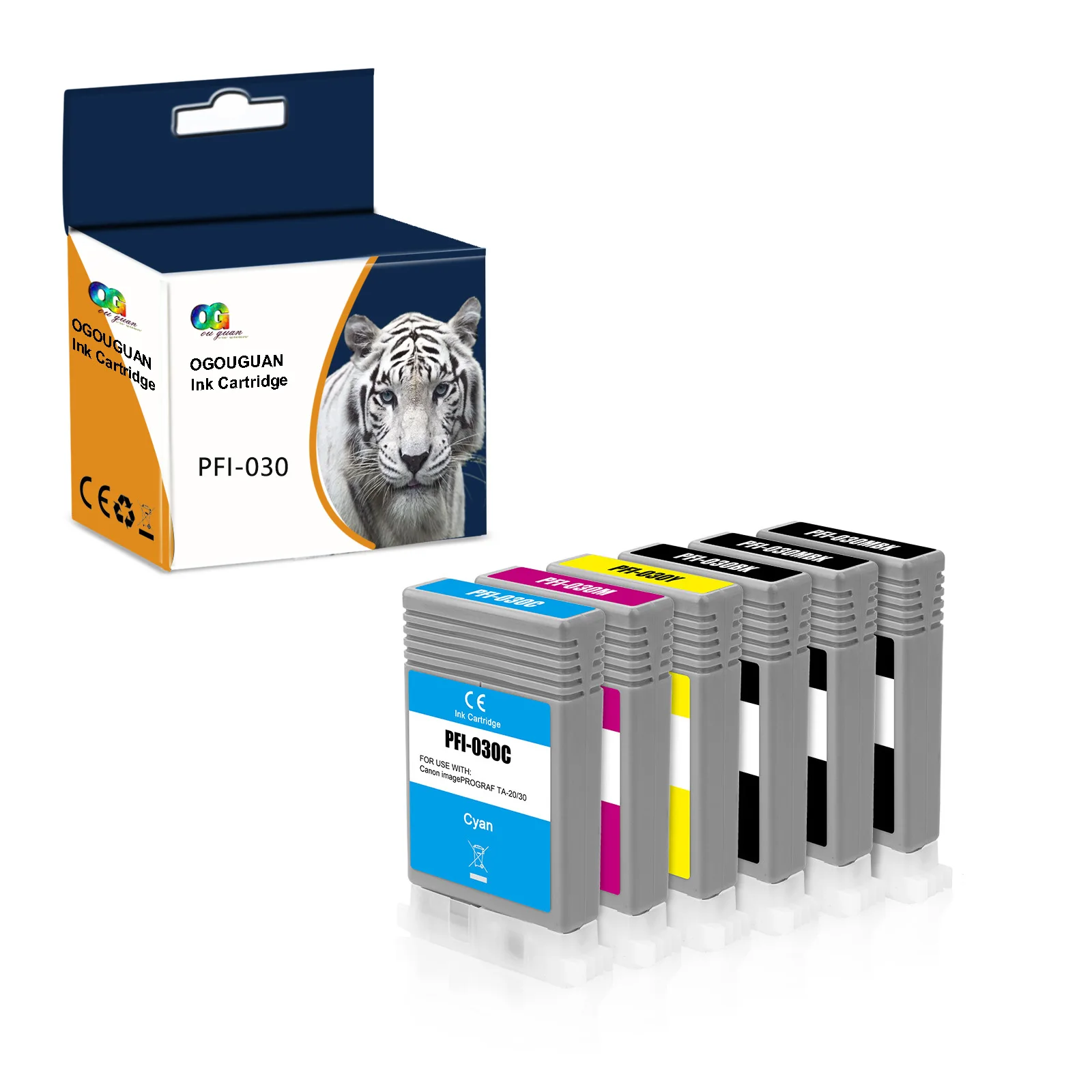 compativel tanque de tinta pfi303 cartucho para canon imageprograf ta20 ta30 impressora com pigink 030 pfi030 01