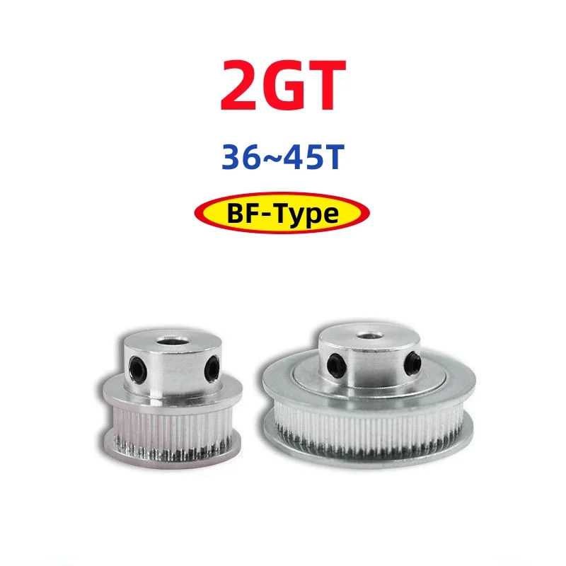 2GT Synchronous Wheels 3D Printer Pulley 36~45 Teeth BF-Type Bore 5~14mm Belt Width 6/10/mm 2M GT2 Timing Pulleys