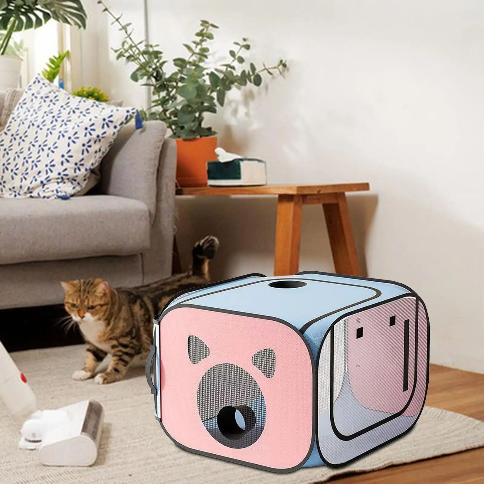 Pet Drying Box Dryer Cage Portable Multifunctional Clean Pet Supplies Foldable Box Waterproof Cat Drying Room for Cats and Dogs