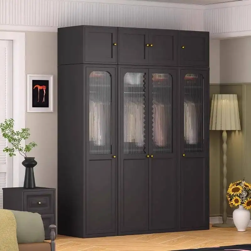 السكك الحديدية خزائن خمر الكبار معلقة الحديثة خلع الملابس الدولاب خزائن تخزين الصالات Armario دي روبا الأثاث للمنزل #3