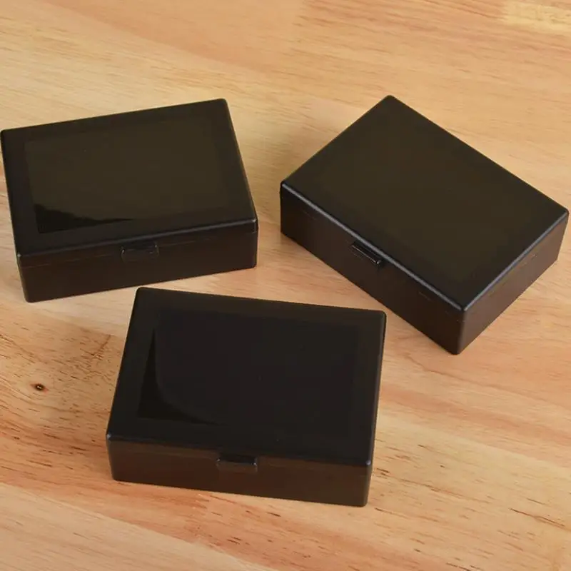 New Transparent Plastic Storage Box Photocards Small Card Storage Box Desk Organizer Box Classification Box Stationery