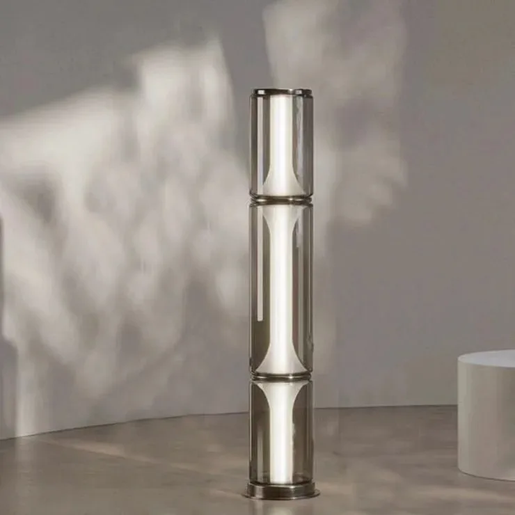 Creatieve Glazen Vloerlamp Strip Bamboe Joint Led Lamp Nordic Minimalistisch Armatuur Voor Woonkamer Slaapkamer Sofa Hoeklamp