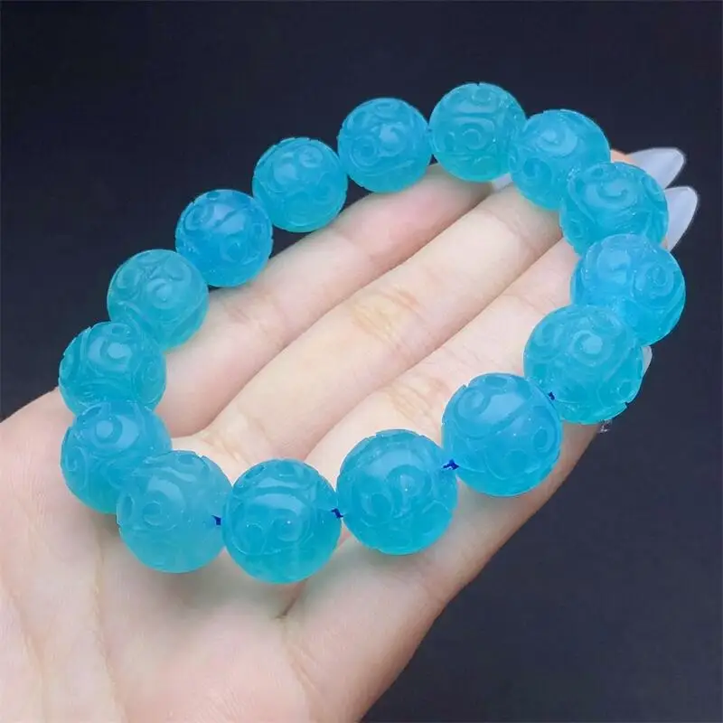 

Natural Amazonite Mosaic Bead Bracleet Strand Women Men Healing Reiki Energy Jewelry Lovers Holiday Gift 1pcs