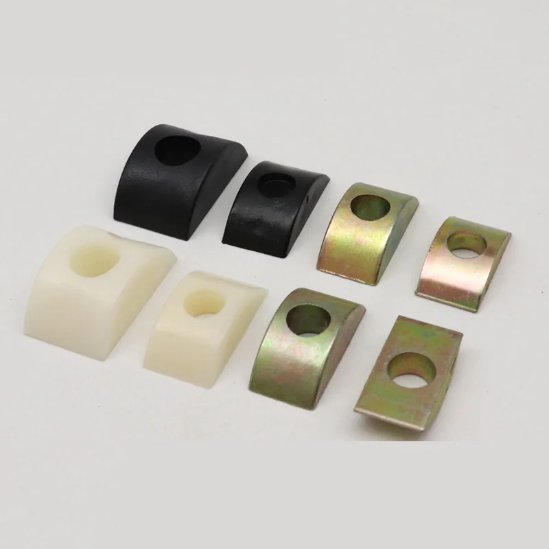 Zinc Alloy Semi-Circular Nut Large Conference Table Connector Plastic Half-Moon Pad Nut for Office Furniture Assembly