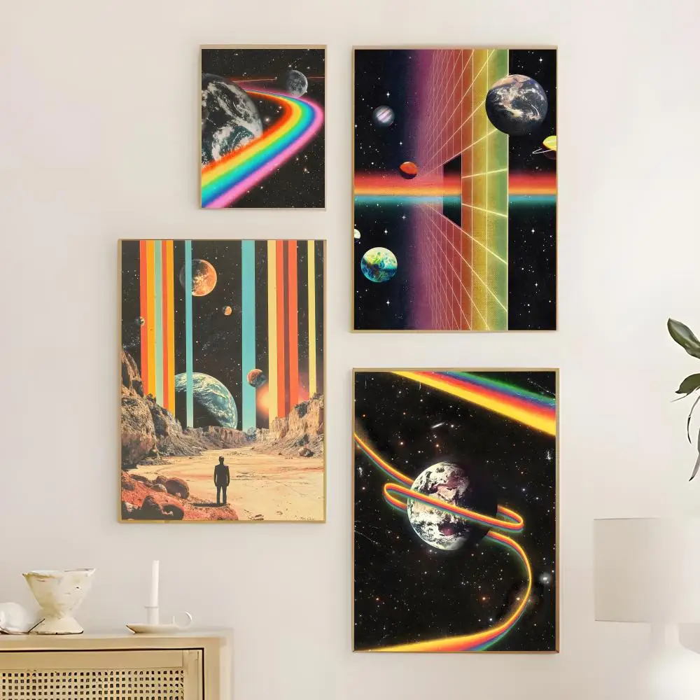 Style Retro Sci-fi Style Poster  Poster Print Wall Art Pictures Canvas Painting Living Room Bedroom Home Decor