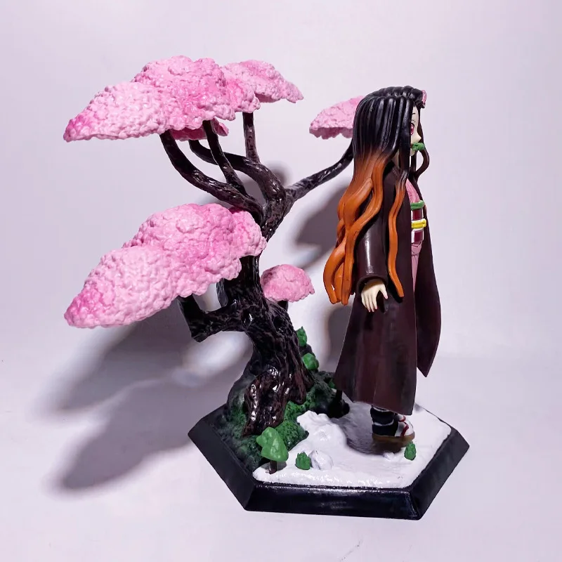 Authentische Dämonen töter Kirschblüten szene Nezuko Tanjirou Schmetterling Shinobu Mitsuri Action figur Modell Dekoration Statue