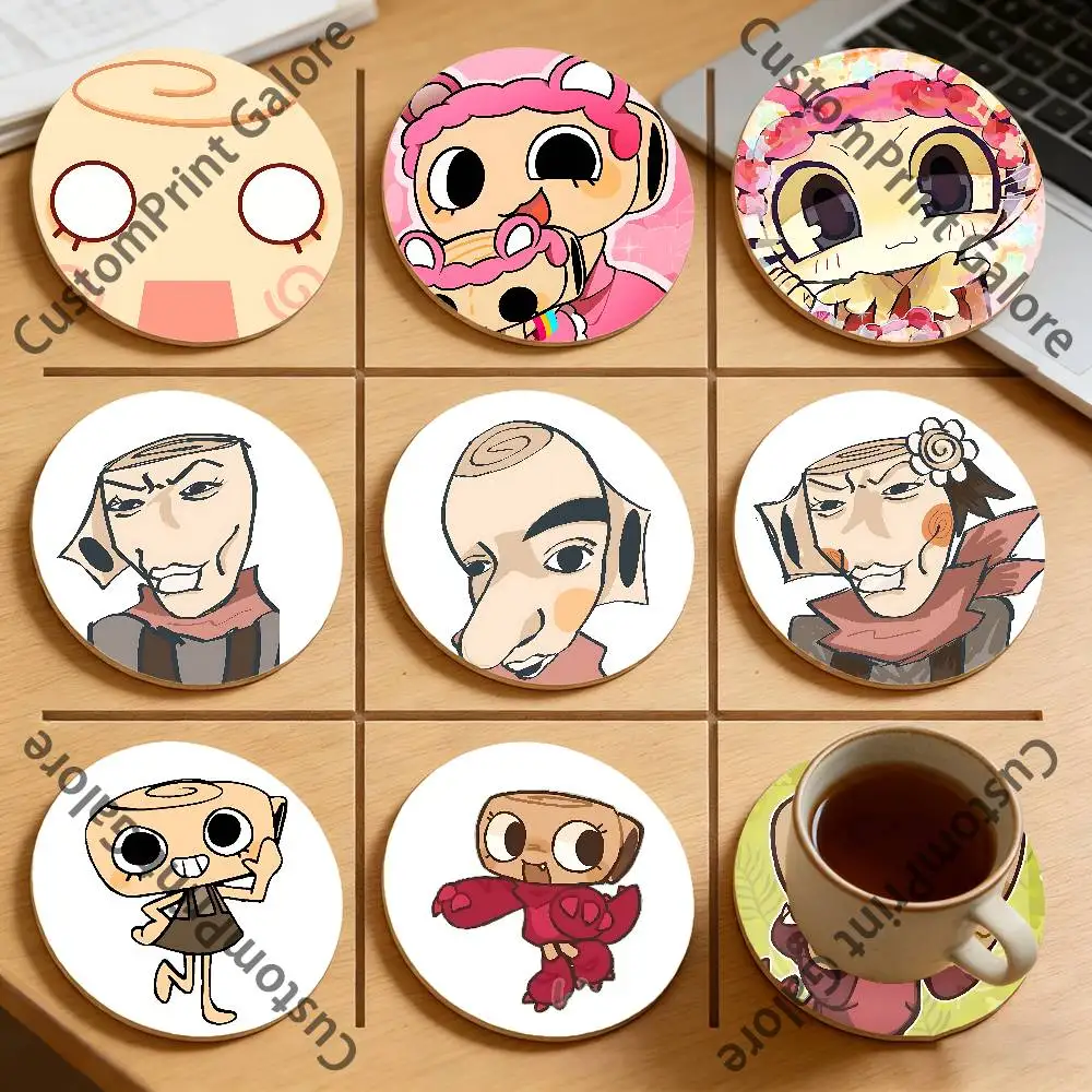

Cute Funny S-Shelly W-Wold Heat-Resistant Pine Coasters Lightweight Sturdy for All Drinkware Easy to Clean