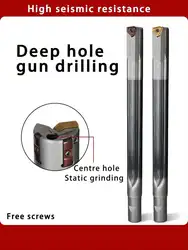 GD-DH D10-D40 Iscar Gun drills Deep drill Carrying Indexable TOGT110405 Cutting Edge and a Wiper for  High Hole Surface Quality