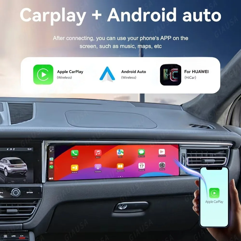 

Car Radio Copilot Screen For Porsche Macan 2018-2023 Multimedia Player Stereo Android Auto Carplay Passenger Entertainment Panel
