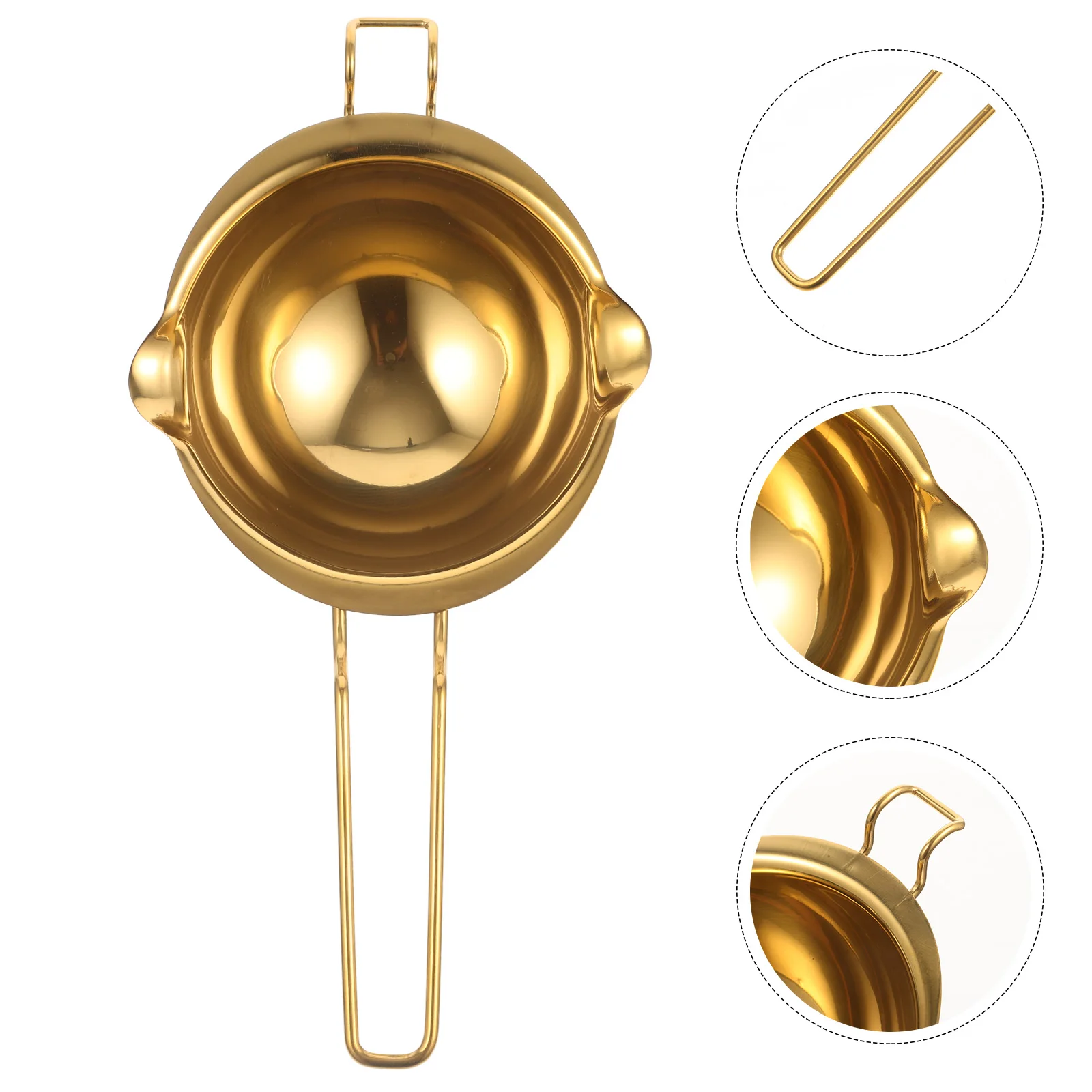 

Stainless Steel Melting Pot Chocolate Butter Cheese Milk Oil Wax Heating Bowl Kitchen Gadgets Cooking Baking Holder Small Light