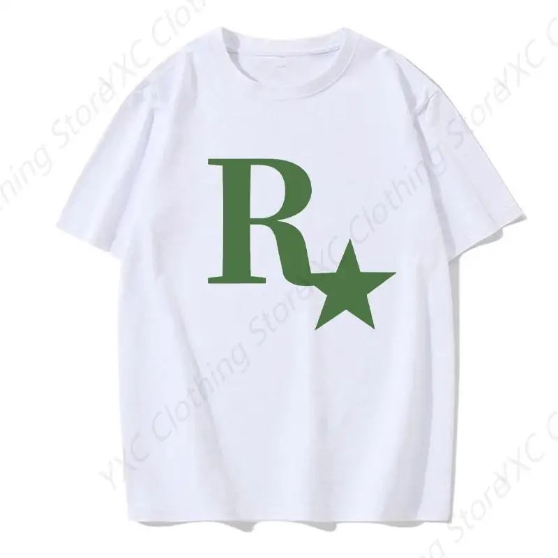 R Star Men's T-shirt- Short Sleeve Crew Neck Soft Fitted Tees S - 6XL Fresh Classic Basic Tshirts