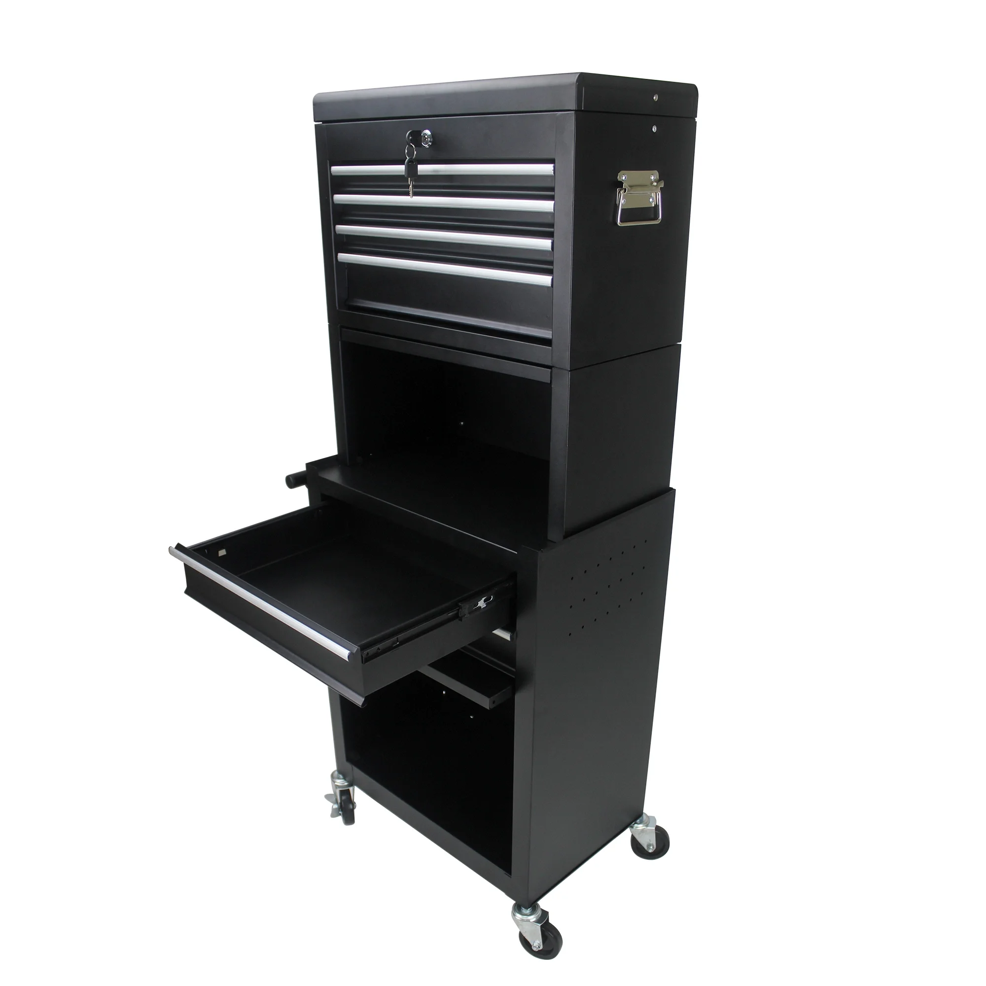 High Capacity Rolling Tool Chest with Wheels and Drawers BLACK 6-Drawer Tool Storage Cabinet