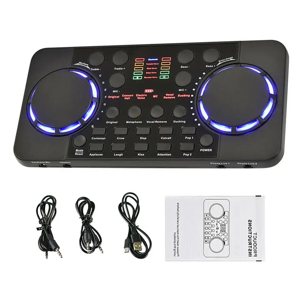 V300 Pro Live Streaming Sound Card 10 Sound Effects 4.0 Audio Interface Mixer For DJ Music Studio Recording Karaoke