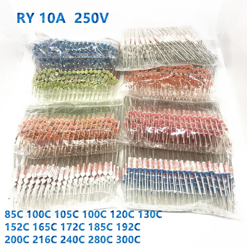 

100PCS TF Thermal Fuse RY 10A 15A 250V Temperature85C 100C 105C 100C 120C 130C 152C 165C 172C 185C 192C 200C 216C 240C 280C 300C