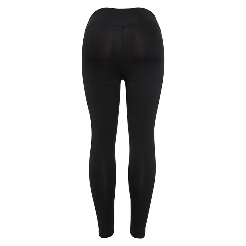 Woman Yoga Wide Belt Legging Solid Color Buttock Casual Slim Pencil Legging S-M 2Color 1071