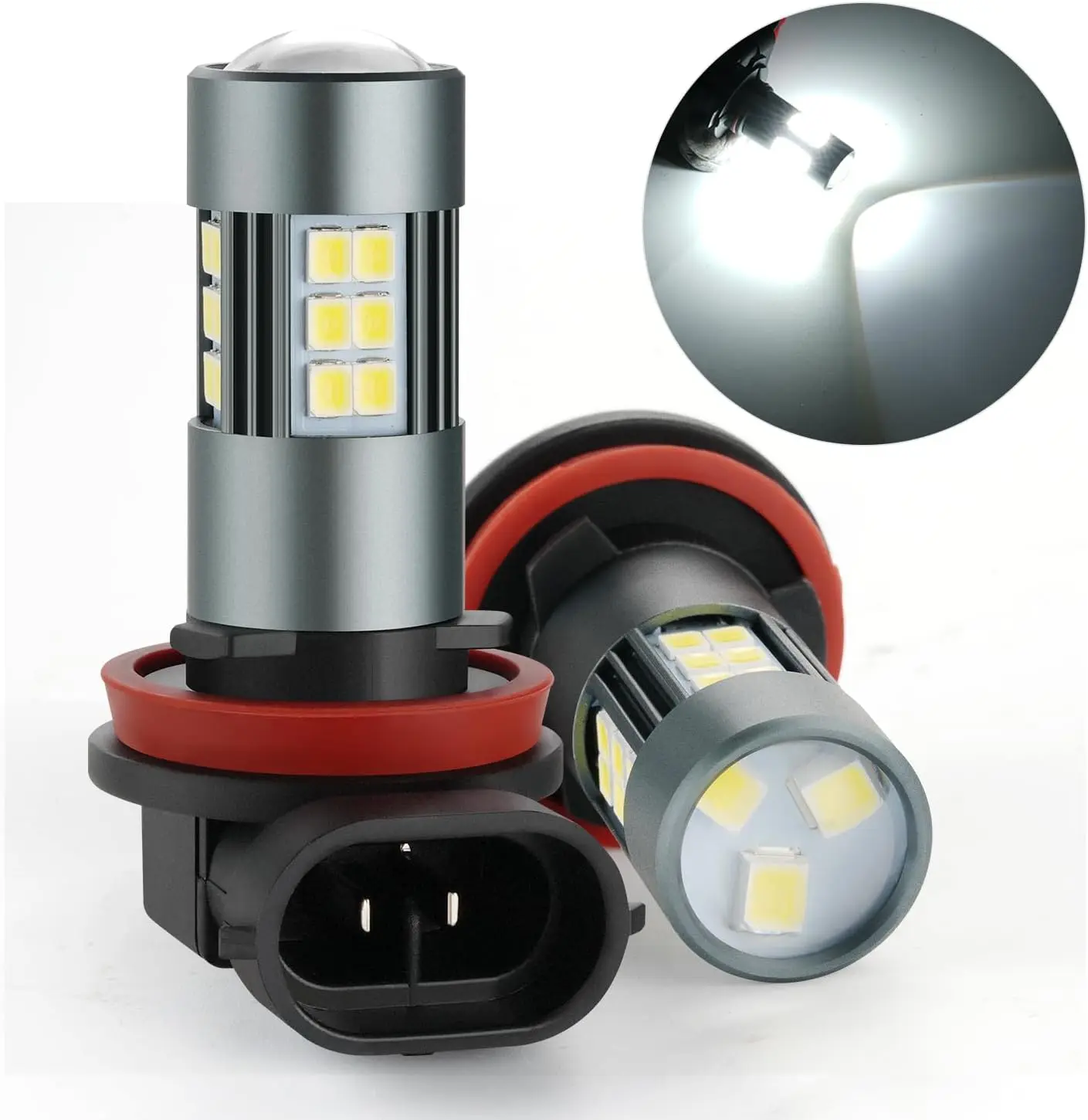 

Суперяркие светодиодные противотуманные лампы H11 H8 H16, 6500K холодный белый свет, замена Plug and Play для автомобилей, грузовиков, внедорожников, комплект из 2 штук