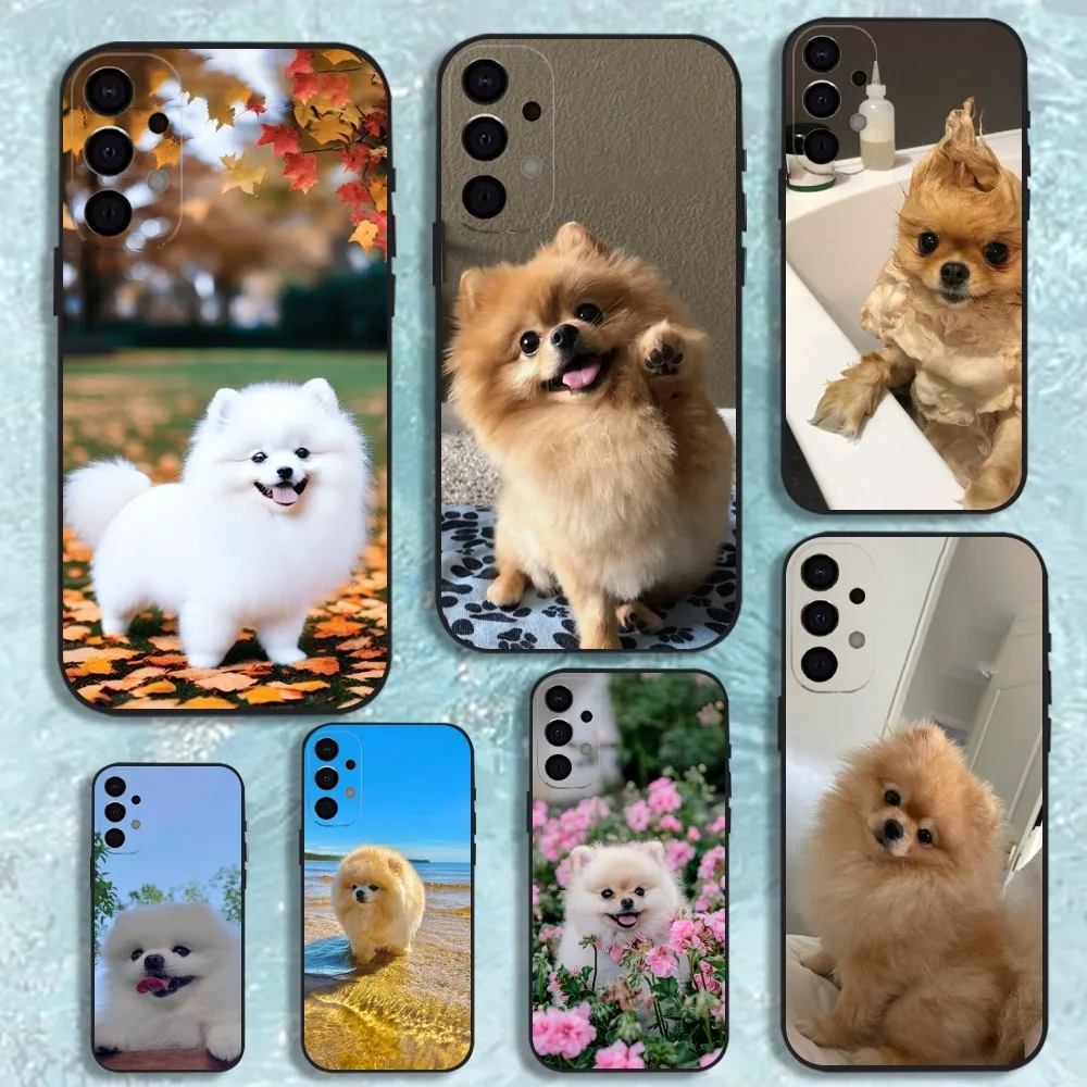 

Cute Pomeranian Dogs Phone Case For Samsung S25,S24,S21,S22,S23,S30,Ultra,S20,Plus,Fe,Lite,Note,10,9,5G Black Cover