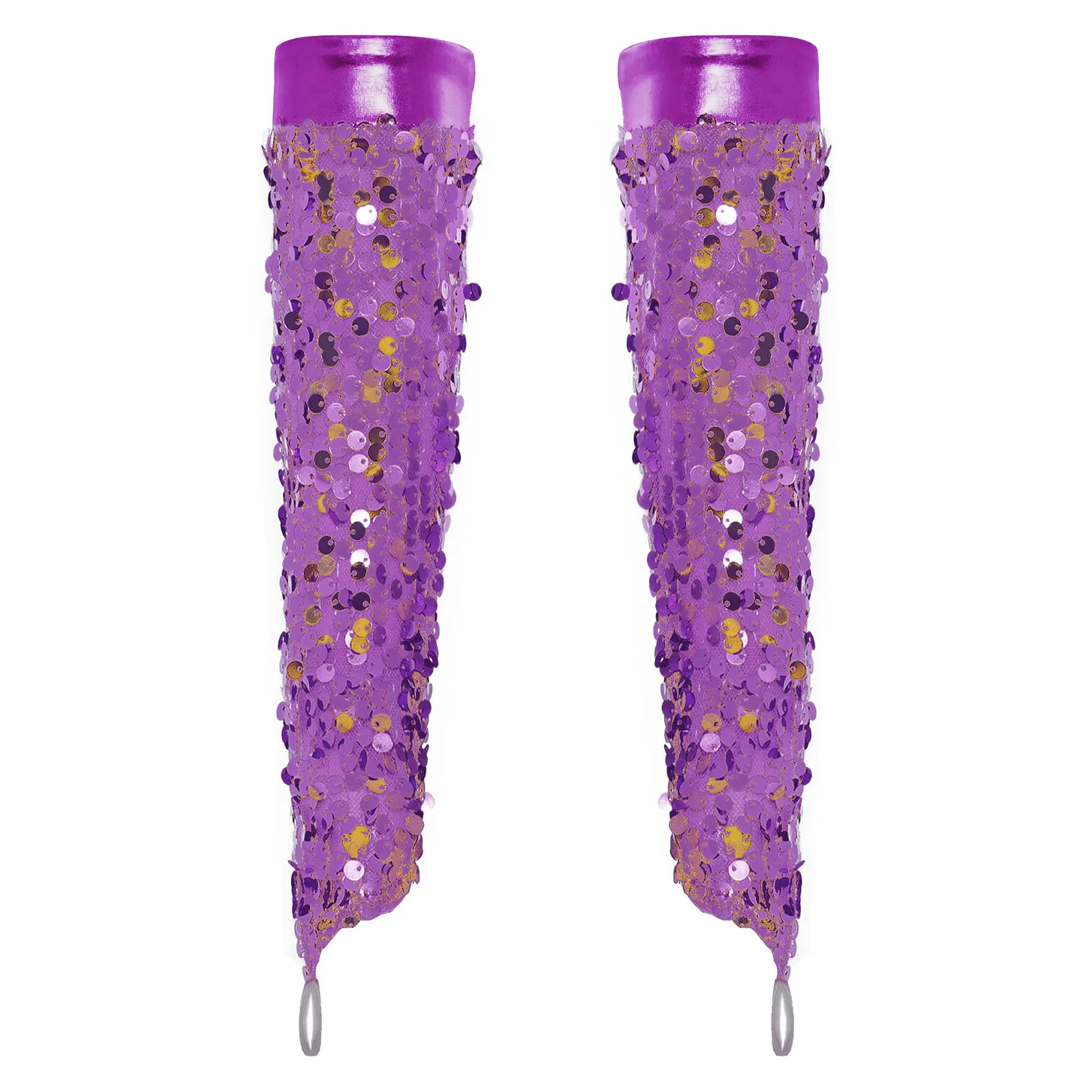 1Pair Kids Girls Party Gloves Sparkling Sequins Gloves Fingerless Mittens Performance Dancewear Jazz Dance Costume Accessories