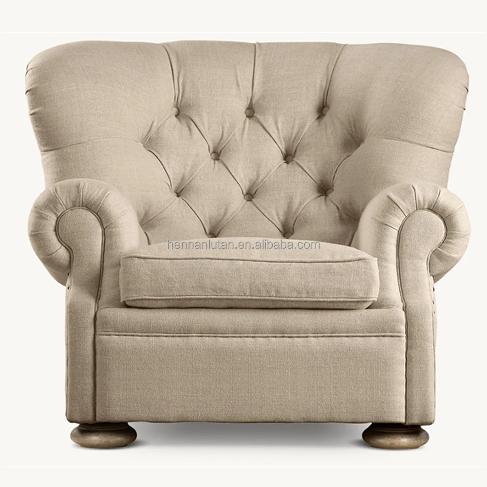

*Upholstered American Modern Living Room Chairs Fabric Chaise Sofa Armchair