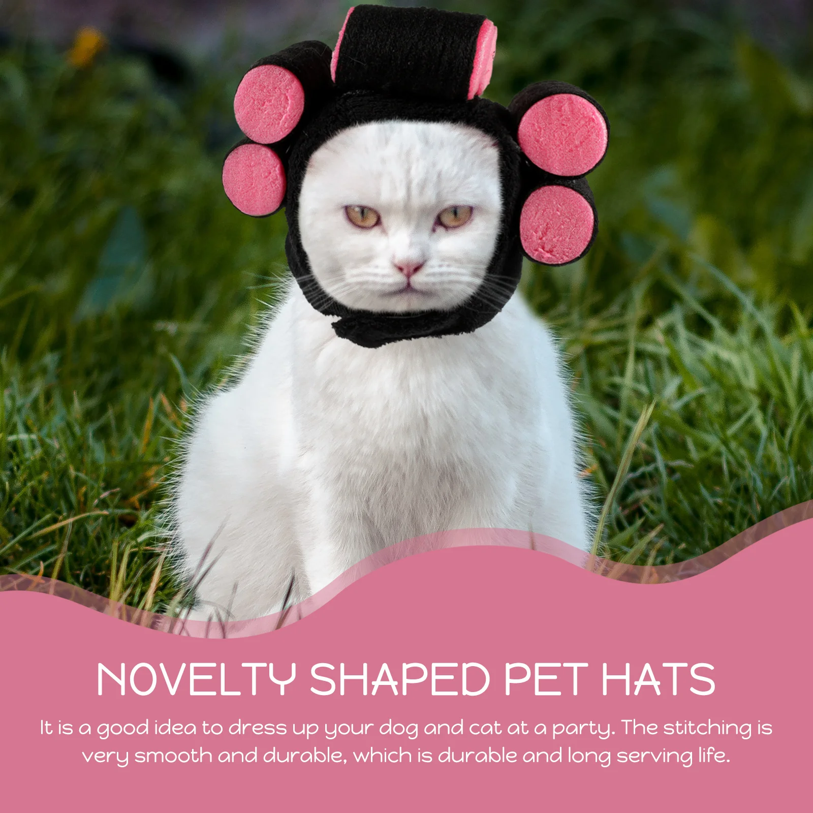 

Adorable Pet Hat Costume Cartoon Dog Cat Headwear Soft Material Non Fading Tear Resistant Safe Comfortable Photoshoot Prop
